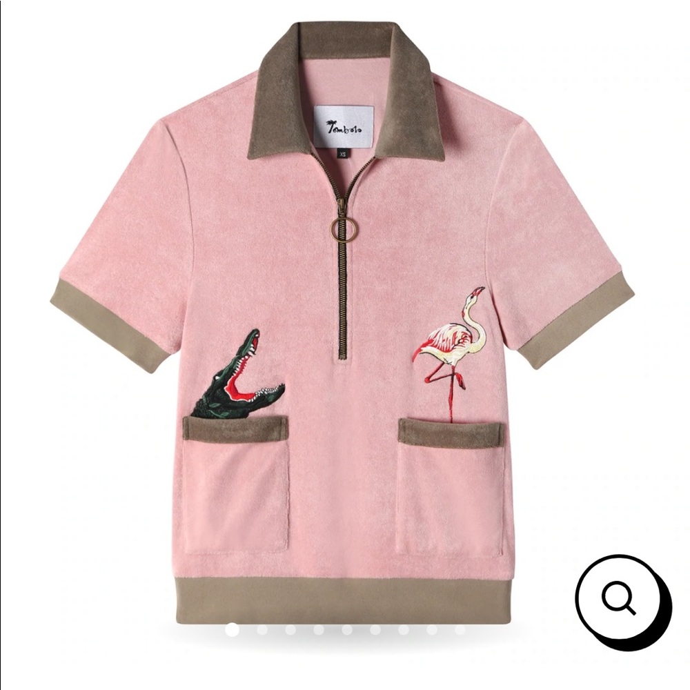 Tombolo 'Flamingo Tartare' Cabana Shirt